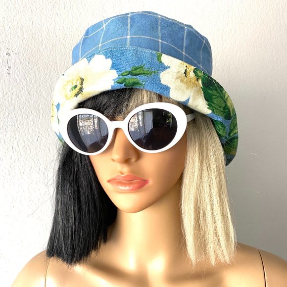 Colorful Bucket Hat Mixed Print Hat Floral Hat Summer Hat Hippie Boho Festival - Picture 2 of 9